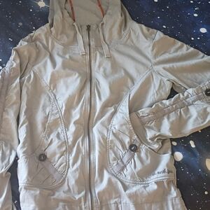 The North Face Gray Jacket with Orange Accents